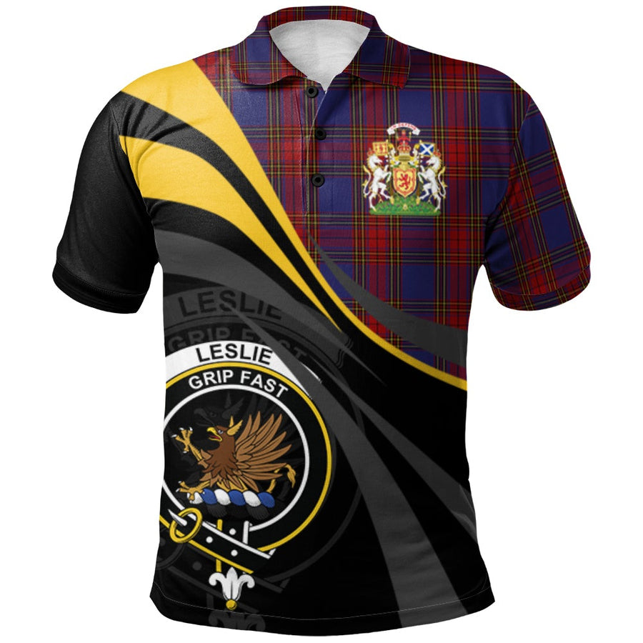 Clan Leslie J Cant Tartan Polo Shirt - Royal Coat Of Arms Style XF47 Leslie J Cant Tartan Tartan Polo