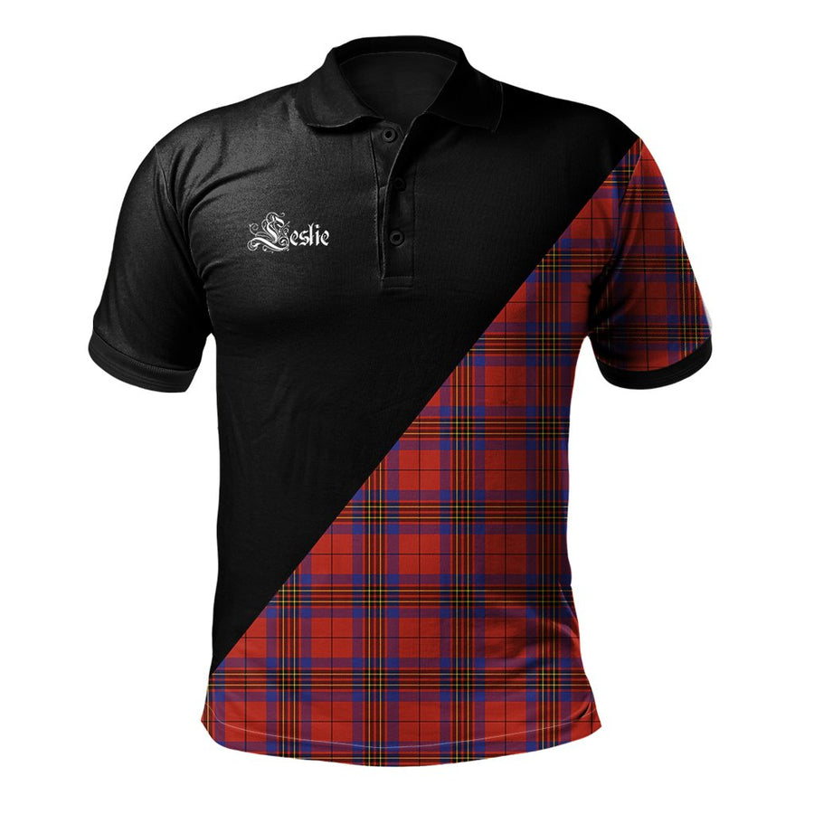 Clan Leslie Modern Clan - Military Polo Shirt QI32 Leslie Modern Tartan Tartan Polo