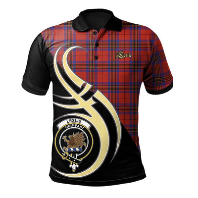 Clan Leslie Modern Tartan Polo Shirt - Believe In Me Style