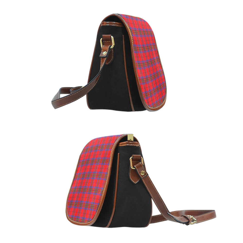 Clan Leslie Modern Tartan Saddle Handbags ZU21 Clan Leslie Tartan Today