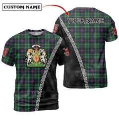 Leslie Hunting Tartan Shirt with Scotland Coat of Arms & Custom Name KS11