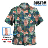 Clan Leslie Hunting Ancient Tartan Custom Face Hawaiian Shirt – Unisex Gift for Family Members, Summer Party TP45 Leslie Hunting Ancient Tartan Tartan Hawaii Shirt