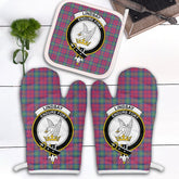 Clan Lindsay Ancient Tartan Crest Oven Mitt And Pot Holder (2 Oven Mitts + 1 Pot Holder) TI97 Clan Lindsay Tartan Today