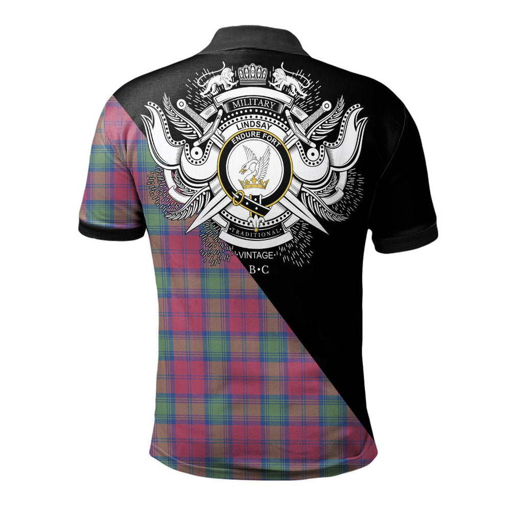 Clan Lindsay Ancient Clan - Military Polo Shirt VT22 Lindsay Ancient Tartan Tartan Polo