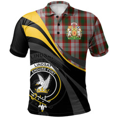 Clan Lindsay Dress Red Tartan Polo Shirt - Royal Coat Of Arms Style LT30 Lindsay Dress Red Tartan Tartan Polo