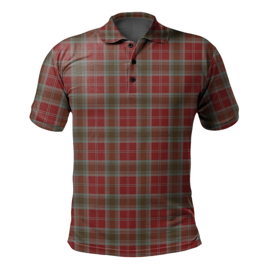 Clan Lindsay Weathered Tartan Polo Shirt VY25 Lindsay Weathered Tartan Tartan Polo