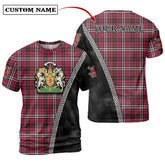 Little Tartan Shirt with Scotland Coat of Arms & Custom Name EZ43
