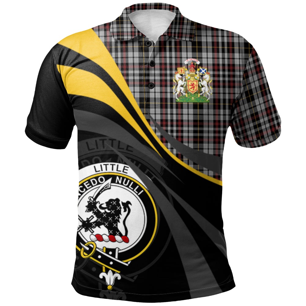 Clan Little Arisaid Tartan Polo Shirt - Royal Coat Of Arms Style HN42 Little Arisaid Tartan Tartan Polo