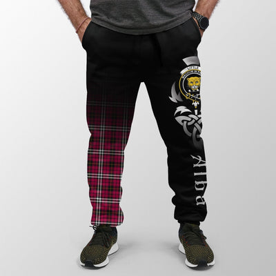 Clan Little Tartan Crest Jogger Sweatpants Alba Celtic Style