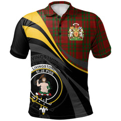 Clan Livingston (MacLea) 02 Tartan Polo Shirt - Royal Coat Of Arms Style MA21 Livingston (MacLea) 02 Tartan Tartan Polo