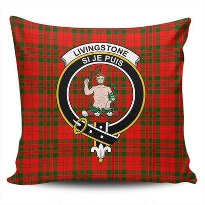 Clan Livingstone Modern Tartan Crest Pillow Cover