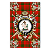 Clan Livingstone Modern Tartan Crest Black Garden Flag - Gold Thistle GE91 Clan Livingstone Tartan Today