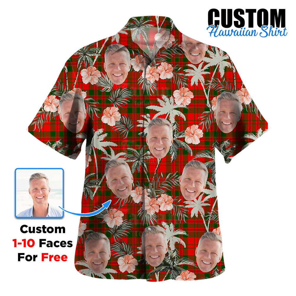 Clan Livingstone Modern Tartan Custom Face Hawaiian Shirt – Unisex Gift for Family Members, Summer Party VJ99 Livingstone Modern Tartan Tartan Hawaii Shirt
