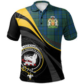 Clan Lockhart Tartan Polo Shirt - Royal Coat Of Arms Style TK84 Lockhart Tartan Tartan Polo