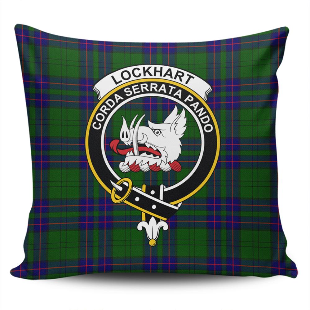 Clan Lockhart Tartan Crest Pillow Cover TW62 Clan Lockhart Tartan Today