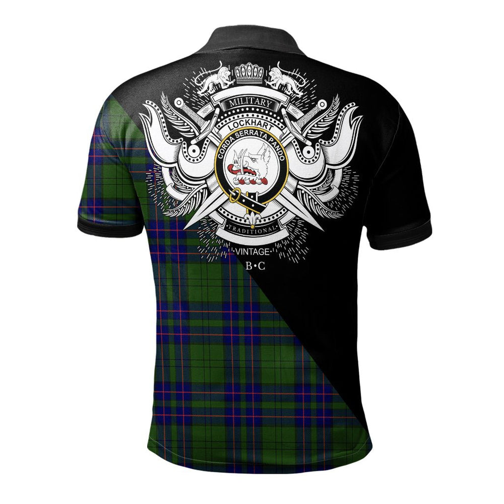 Clan Lockhart Modern Clan - Military Polo Shirt IN83 Lockhart Modern Tartan Tartan Polo