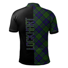 Clan Lockhart Modern Tartan Polo Shirt Half of Me - Cross Style KN80 Lockhart Modern Tartan Tartan Polo