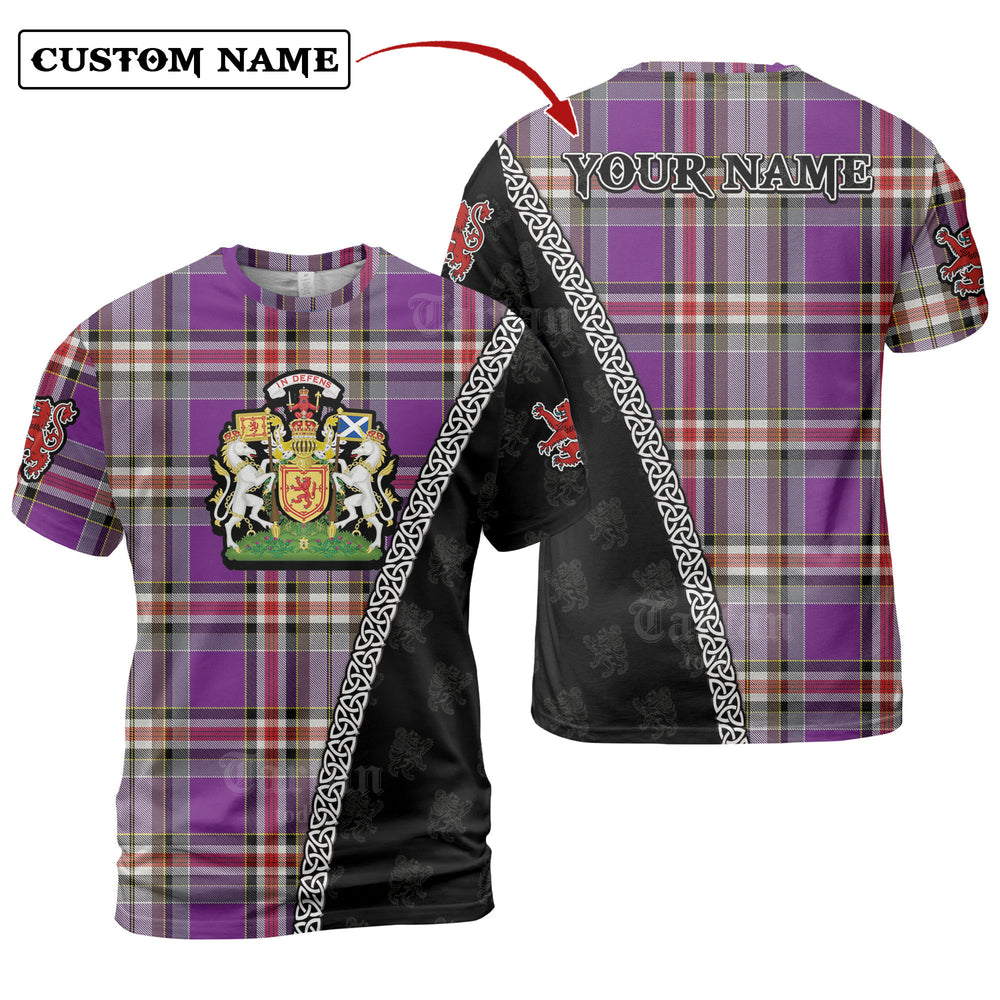 Lockwood Tartan Shirt with Scotland Coat of Arms & Custom Name ZU26