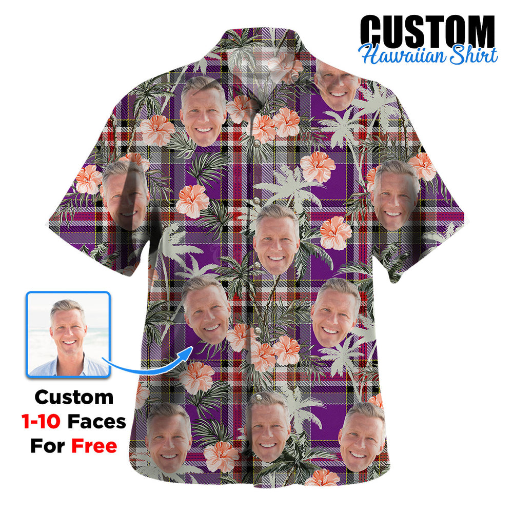 Clan Lockwood Tartan Custom Face Hawaiian Shirt – Unisex Gift for Family Members, Summer Party OL50 Lockwood Tartan Tartan Hawaii Shirt