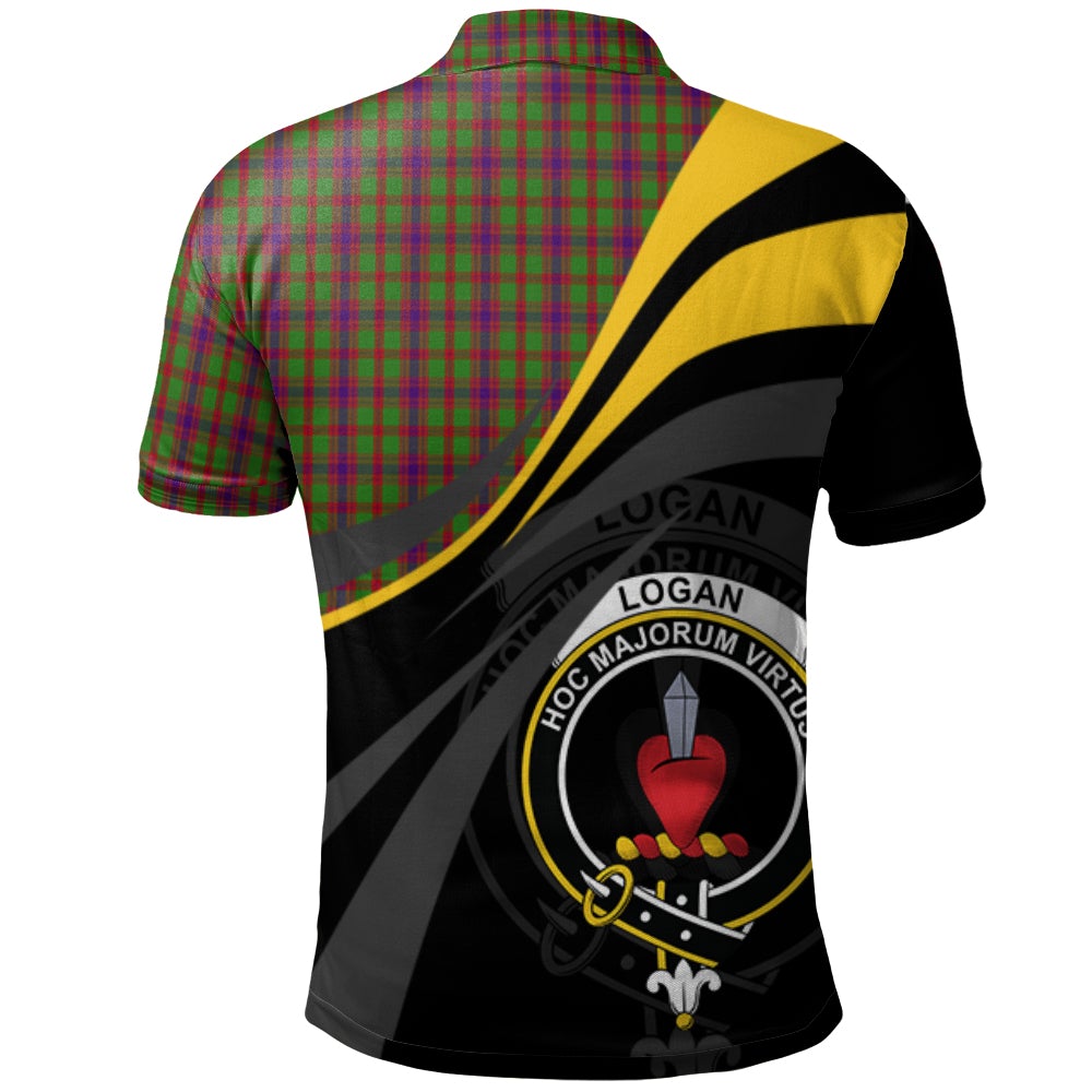 Clan Logan Light Tartan Polo Shirt - Royal Coat Of Arms Style RP82 Logan Light Tartan Tartan Polo