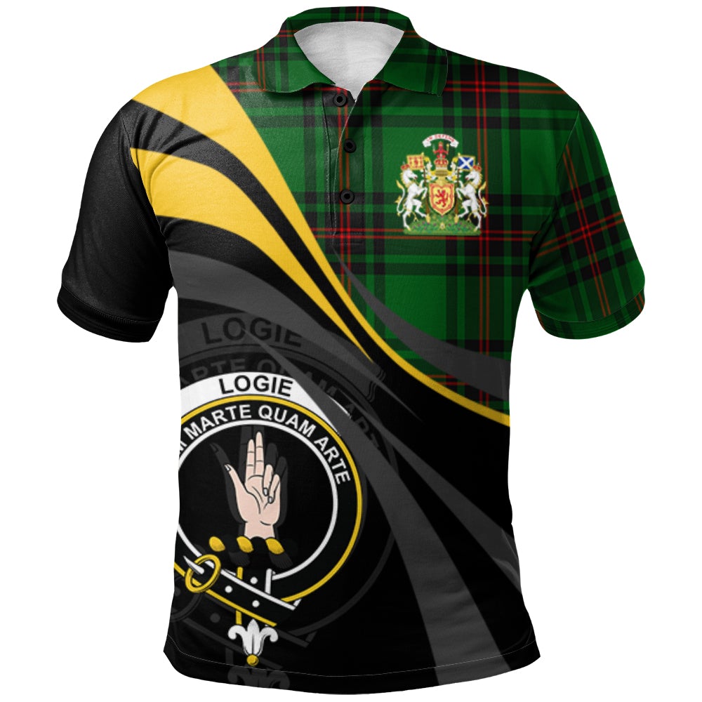 Clan Logie Tartan Polo Shirt - Royal Coat Of Arms Style ZN59 Logie Tartan Tartan Polo