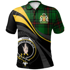 Clan Logie Tartan Polo Shirt - Royal Coat Of Arms Style ZN59 Logie Tartan Tartan Polo