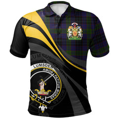 Clan Lumsden Hunting Tartan Polo Shirt - Royal Coat Of Arms Style BO43 Lumsden Hunting Tartan Tartan Polo