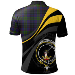 Clan Lumsden Hunting Tartan Polo Shirt - Royal Coat Of Arms Style BO43 Lumsden Hunting Tartan Tartan Polo