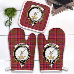 Clan Lumsden Modern Tartan Crest Oven Mitt And Pot Holder (2 Oven Mitts + 1 Pot Holder) QG56 Clan Lumsden Tartan Today