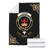 Clan Lundin Crest Tartan Premium Blanket Black SI86 Clan Lundin Tartan Today