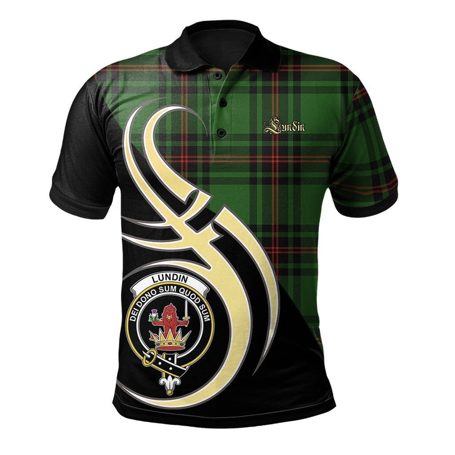 Clan Lundin Tartan Polo Shirt - Believe In Me Style VW44 Lundin Tartan Tartan Polo