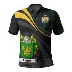 Clan Lutton Tartan Polo Shirt - Royal Coat Of Arms Style VE14 Lutton Tartan Tartan Polo