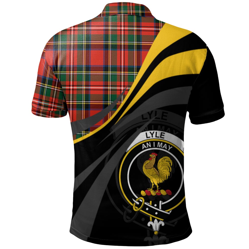 Clan Lyle Tartan Polo Shirt - Royal Coat Of Arms Style FA23 Lyle Tartan Tartan Polo