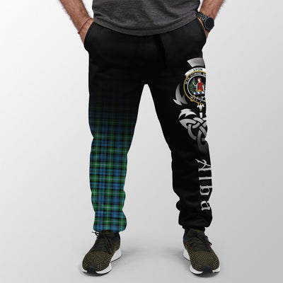 Clan Lyon Tartan Crest Jogger Sweatpants Alba Celtic Style