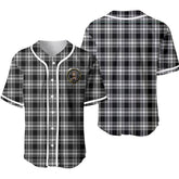 Clan Menzies Black White Modern Tartan Unisex Baseball Jersey WD31ZM49 Clan Menzies Tartan Today