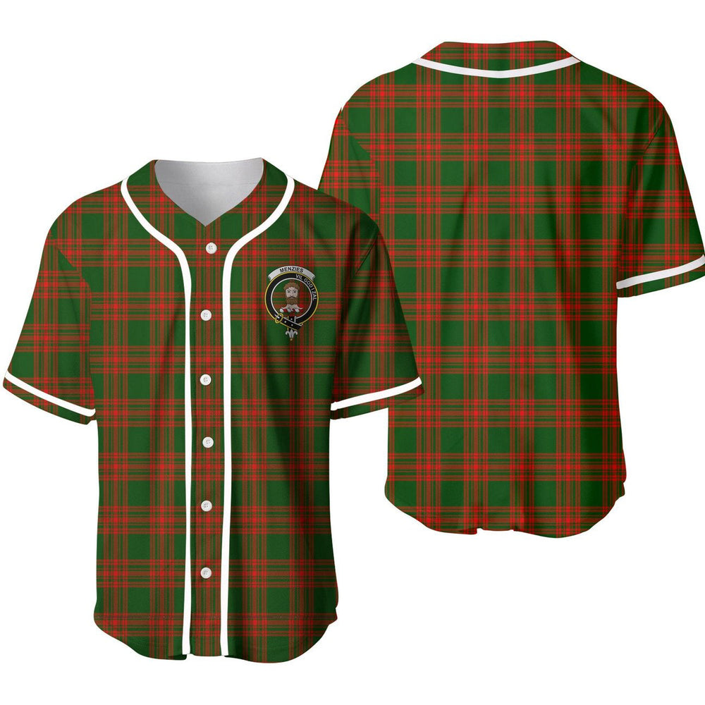 Clan Menzies Green Modern Tartan Unisex Baseball Jersey KF23AB40 Clan Menzies Tartan Today