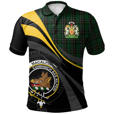 Clan MacAlpin (MacAlpine) 01 Tartan Polo Shirt - Royal Coat Of Arms Style