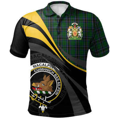 Clan MacAlpin (MacAlpine) 02 Tartan Polo Shirt - Royal Coat Of Arms Style