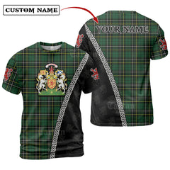 MacAlpin Modern Tartan Shirt with Scotland Coat of Arms & Custom Name MU83