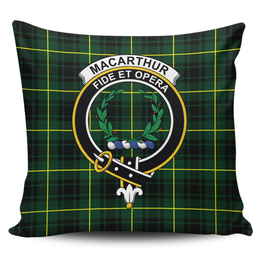 Clan MacArthur Modern Tartan Crest Pillow Cover AT74 Clan MacArthur Tartan Today