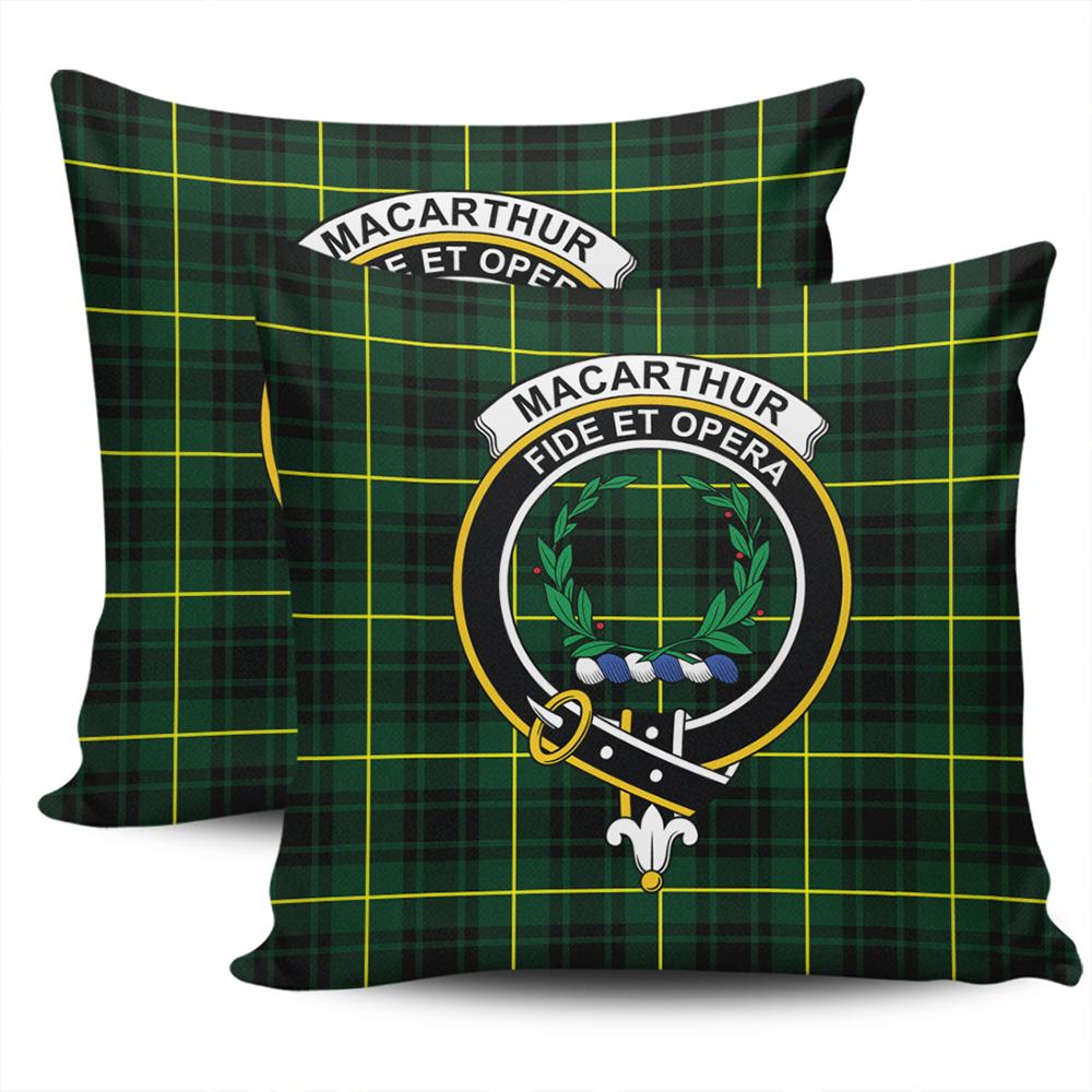 Clan MacArthur Modern Tartan Crest Pillow Cover AT74 Clan MacArthur Tartan Today