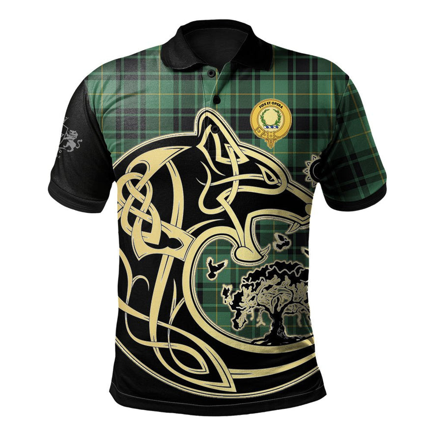 Clan MacArthur Ancient Tartan Polo Shirt Viking Wolf OH97 MacArthur Ancient Tartan Tartan Polo