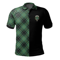 Clan MacArthur Ancient Tartan Polo Shirt Half of Me - Cross Style AN96 MacArthur Ancient Tartan Tartan Polo