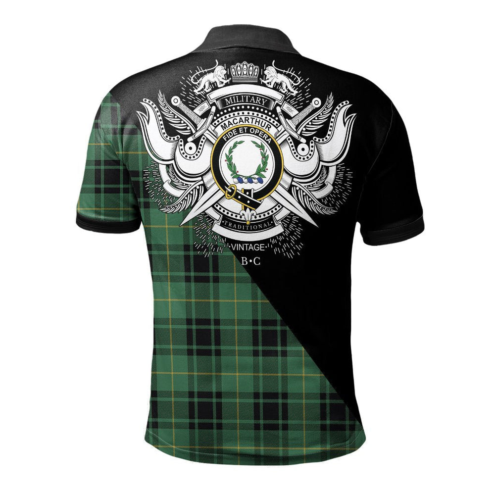 Clan MacArthur Ancient Clan - Military Polo Shirt VM44 MacArthur Ancient Tartan Tartan Polo
