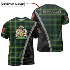 MacArthur Modern Tartan Shirt with Scotland Coat of Arms & Custom Name WD15