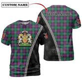 MacArthur – Milton Tartan Shirt with Scotland Coat of Arms & Custom Name BD52