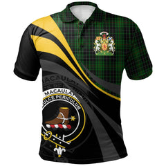 Clan MacAulay Hunting Tartan Polo Shirt - Royal Coat Of Arms Style OY22 MacAulay Hunting Tartan Tartan Polo