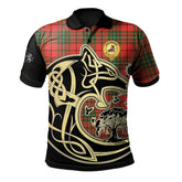 Clan MacAulay Modern Tartan Polo Shirt Viking Wolf FV20 MacAulay Modern Tartan Tartan Polo