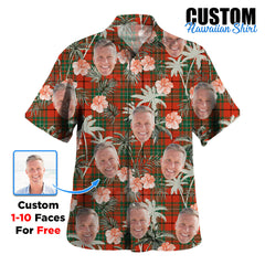 Clan MacAulay Ancient Tartan Custom Face Hawaiian Shirt – Unisex Gift for Family Members, Summer Party BA65 MacAulay Ancient Tartan Tartan Hawaii Shirt
