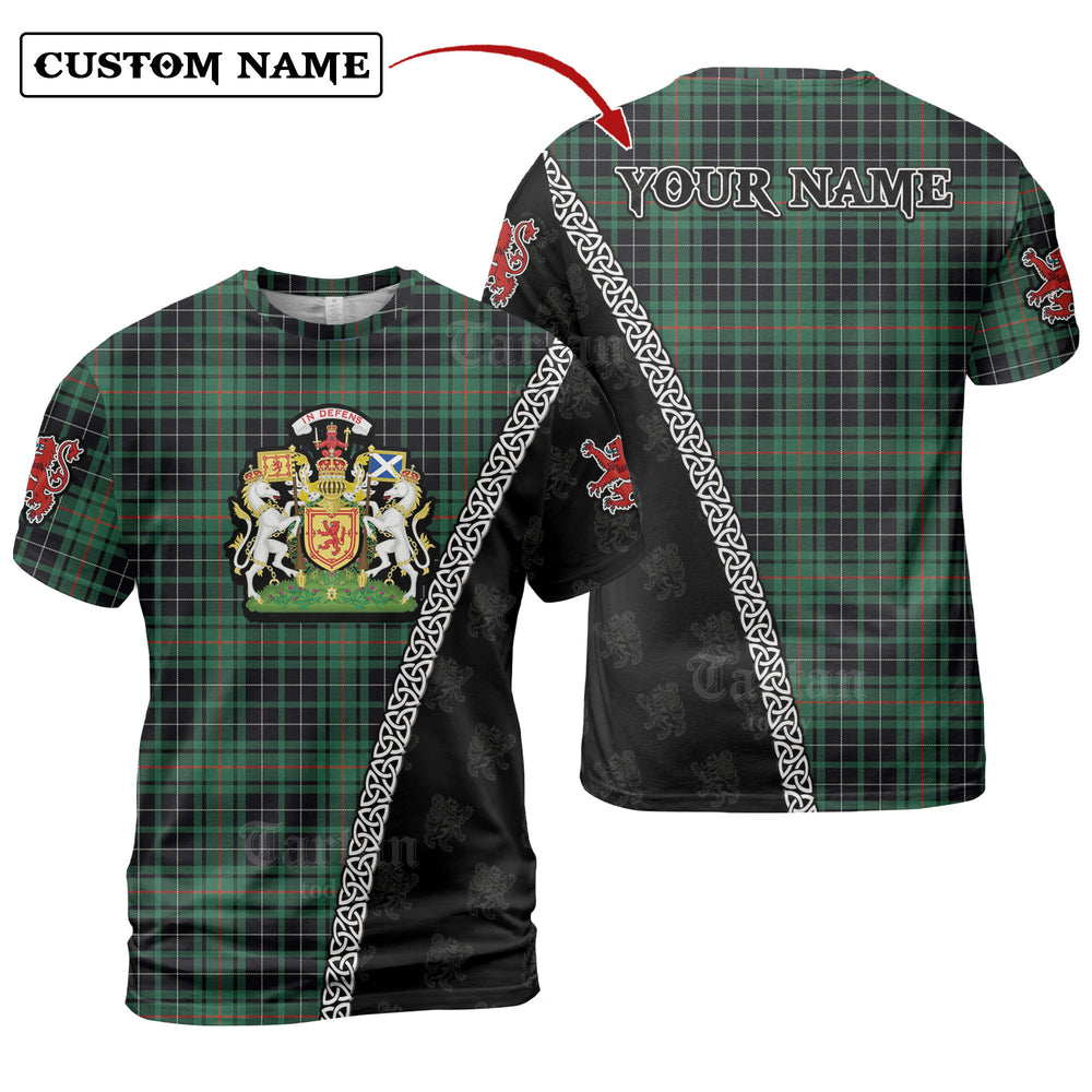 MacAulay Hunting Ancient Tartan Shirt with Scotland Coat of Arms & Custom Name ZI37